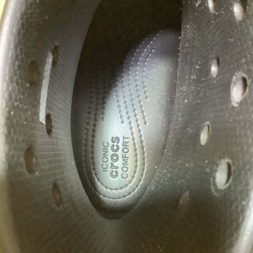 Crocs Black Crush Classic Platform Rain Boots Men’s 7 Women’s 9 - Picture 7 of 8